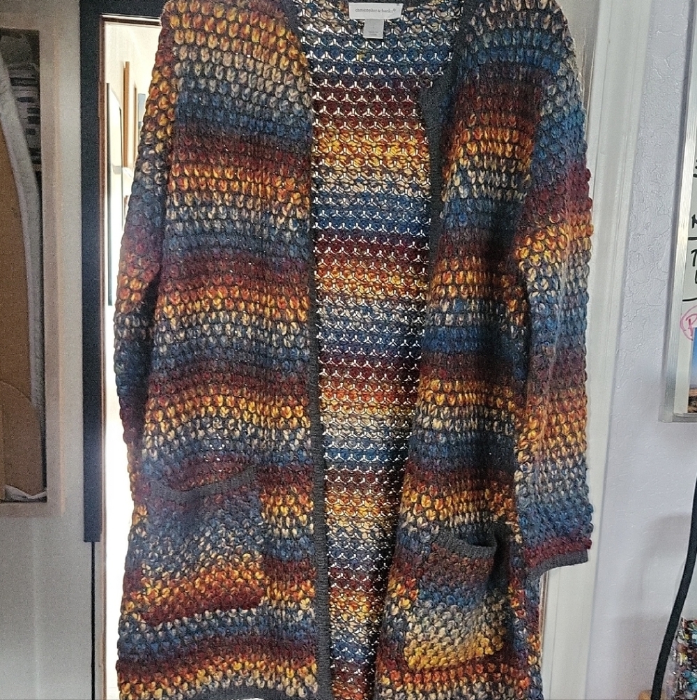 Christopher & Banks Multicolor Knit Cardigan
